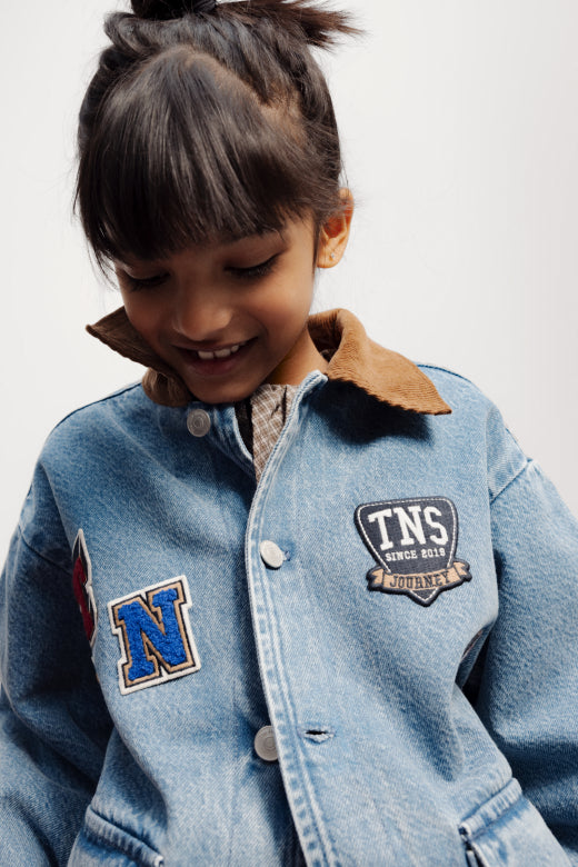 The New Society - Ridge denim jacket - mid blue denim