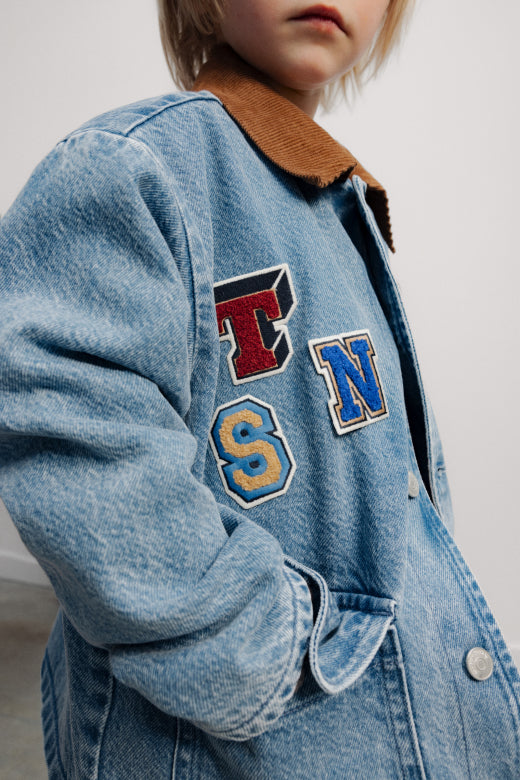 The New Society - Ridge denim jacket - mid blue denim
