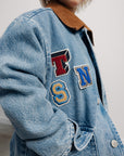 The New Society - Ridge denim jacket - mid blue denim