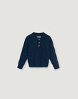The New Society - Solin knit polo - black iris
