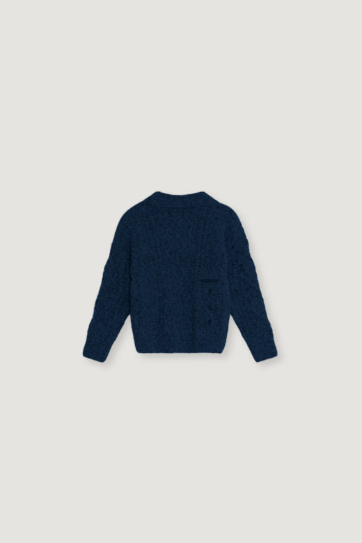 The New Society - Solin knit polo - black iris