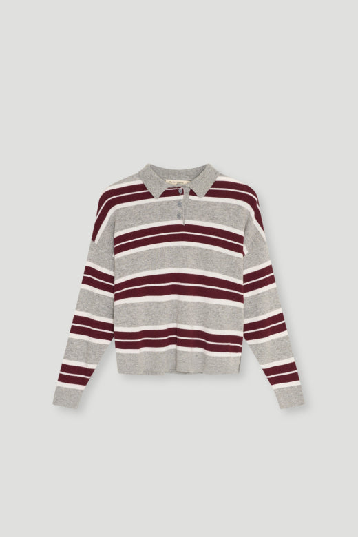 The New Society - teens - knit polo - spin stripe
