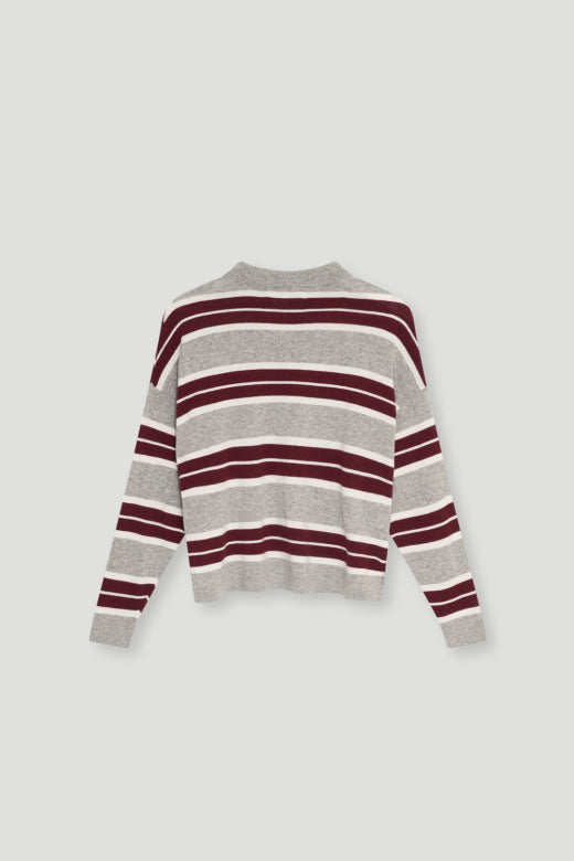 The New Society - teens - knit polo - spin stripe