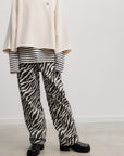 The New Society - teens - barrel denim trousers - zebra