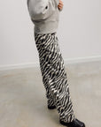 The New Society - teens - barrel denim trousers - zebra