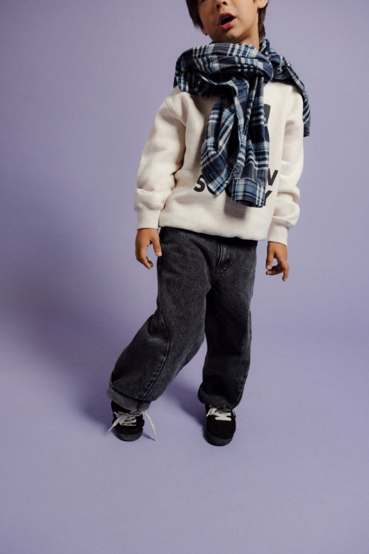 The New Society - denim twist trousers - moonless night