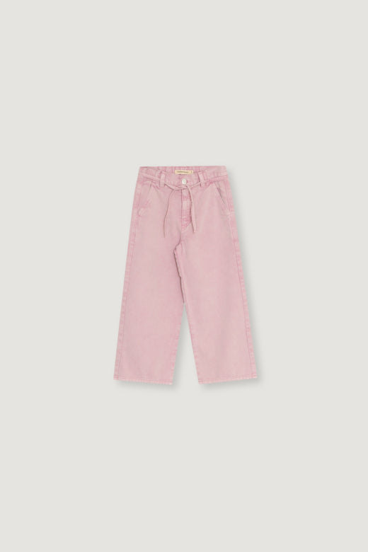 The New Society - wide leg denim pants - mauve orchid