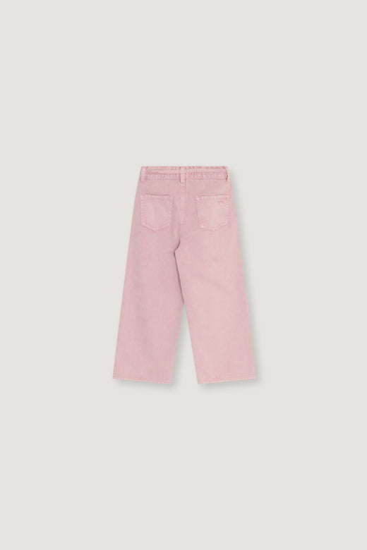 The New Society - wide leg denim pants - mauve orchid