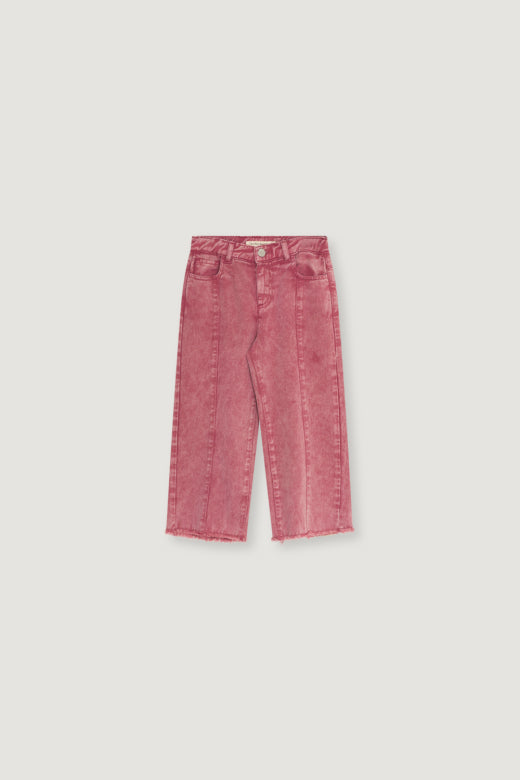 The New Society - wide leg denim trousers - rumba red
