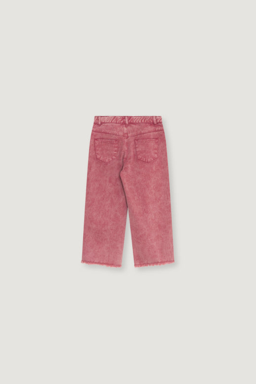 The New Society - wide leg denim trousers - rumba red