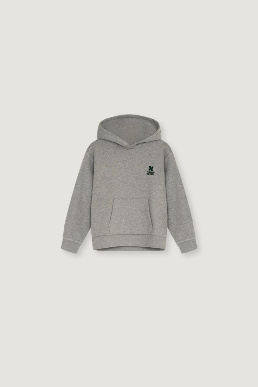 The New Society - TNS logo hoodie - grey melange