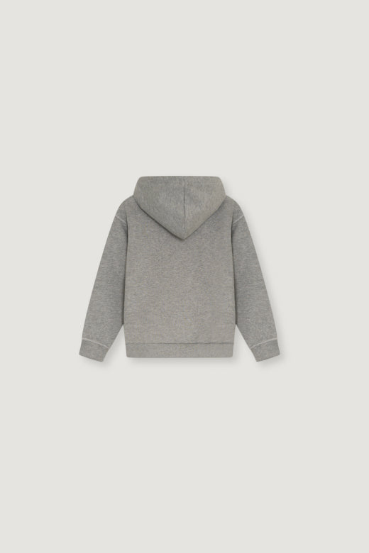 The New Society - TNS logo hoodie - grey melange