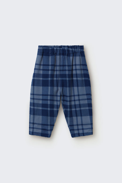 Cozmo brand - rafa - soft tartan flannel pants - navy