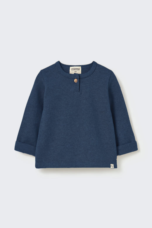 Cozmo brand - remo - soft brushed sweater - navy