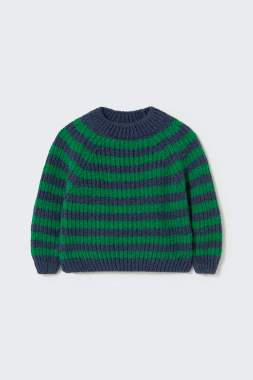 Cozmo brand - vigo - knit sweater - grass/navy