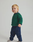 Cozmo brand - vigo - knit sweater - grass/navy