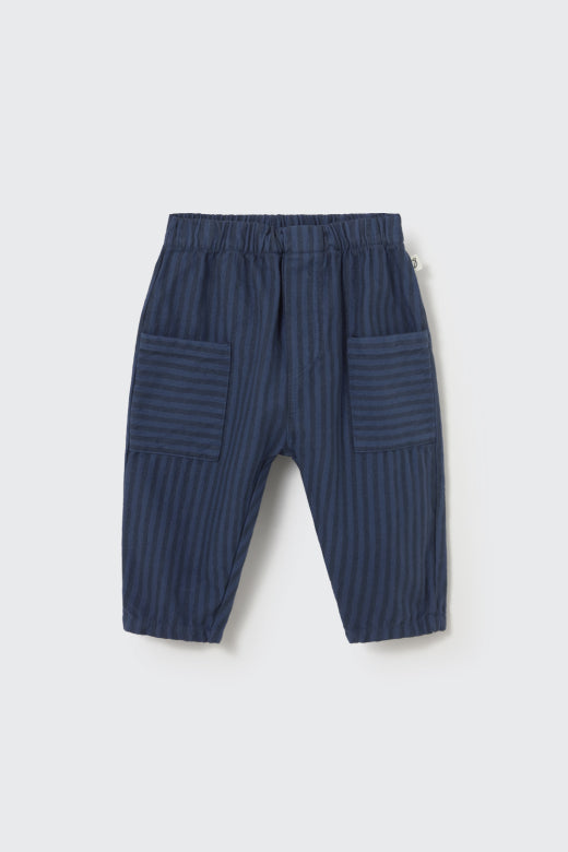Cozmo brand - nepal - stripe twill pants - navy