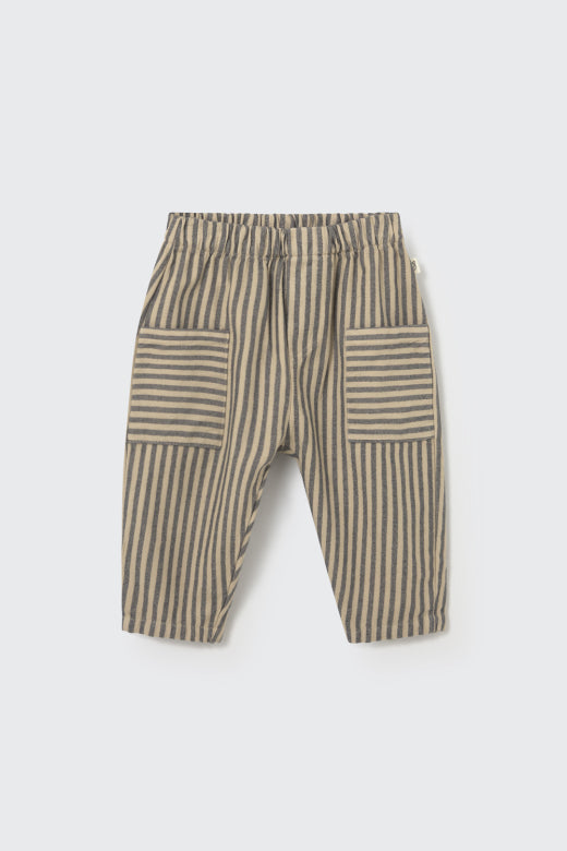 Cozmo brand - nepal - stripe twill pants - stone