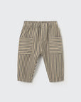 Cozmo brand - nepal - stripe twill pants - stone