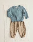 Cozmo brand - nepal - stripe twill pants - stone