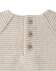 1+ in the family - laval - soft fleece stripe onesie - beige