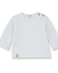 1+ in the family - aubin - soft fleece stripe top - ciel