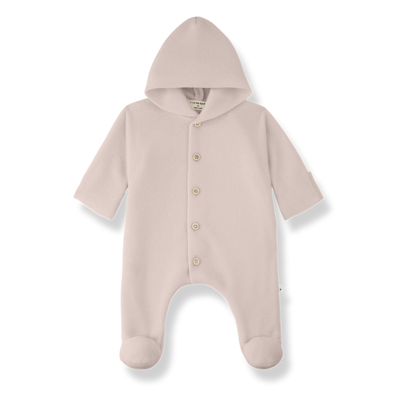 1+ in the family - biarritz - bamboo polar onesie - nude