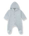 1+ in the family - biarritz - bamboo polar onesie - ciel