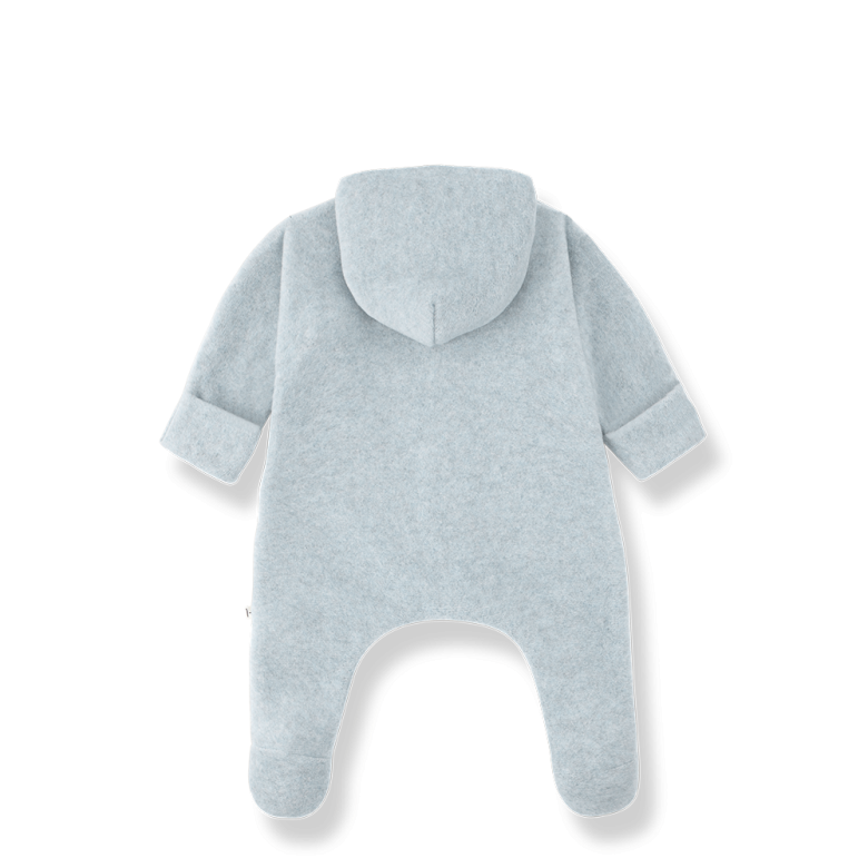 1+ in the family - biarritz - bamboo polar onesie - ciel