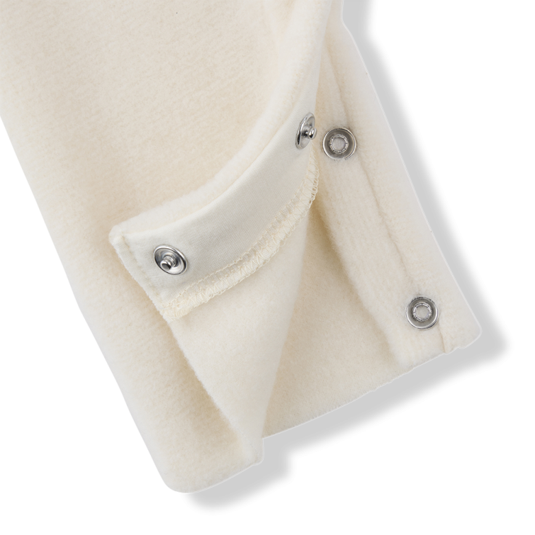 1+ in the family - dijon - bamboo polar onesie - ecru