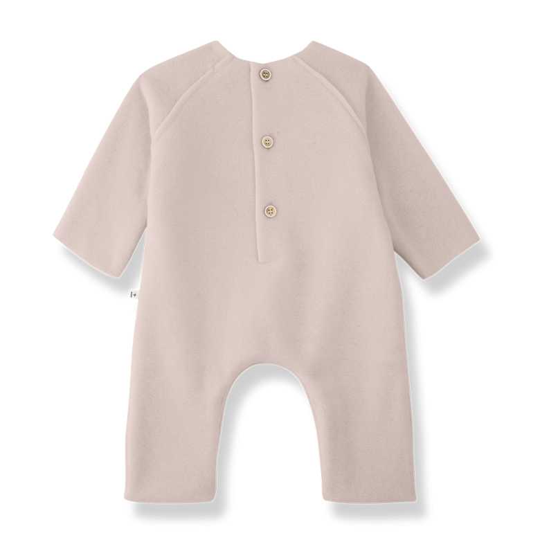 1+ in the family - dijon - bamboo polar onesie - nude