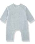 1+ in the family - dijon - bamboo polar onesie - ciel