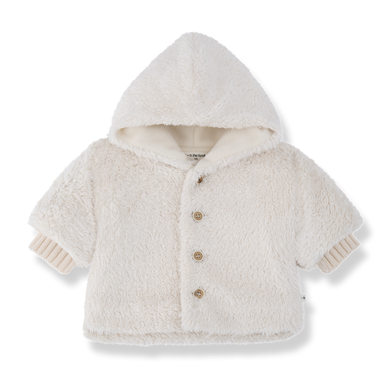 1+ in the family - gourdon - soft furry jacket - ecru