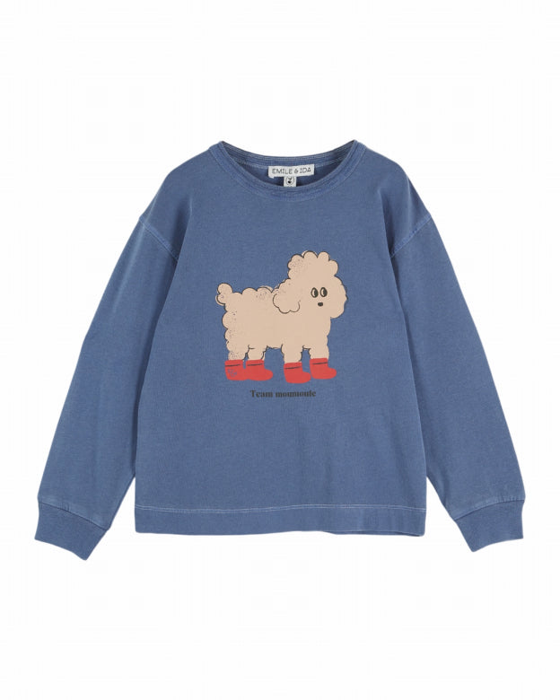 Emile et Ida - poodle t-shirt - ocean