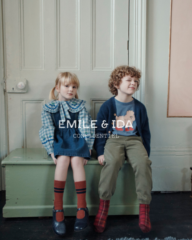 Emile et Ida - poodle t-shirt - ocean