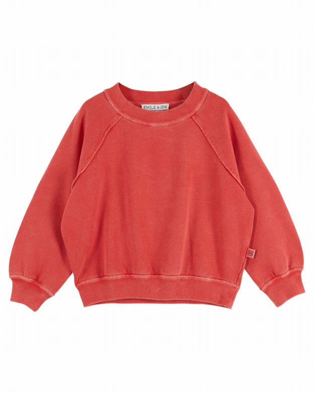 Emile et Ida - pigment sweatshirt - griotte