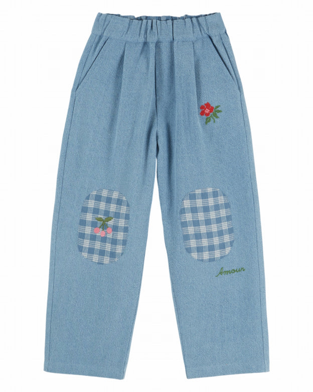 Emile et Ida - genouillere denim torusers - blue