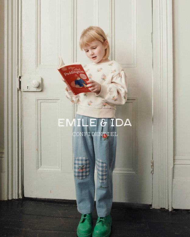 Emile et Ida - genouillere denim torusers - blue