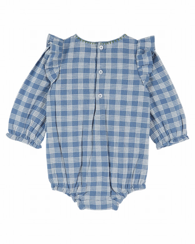 Emile et Ida - baby - combibloomer - carreaux celestine