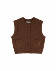 Emile et Ida - baby - knit gilet - chataigne