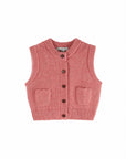 Emile et Ida - sleeveless cardigan - blush