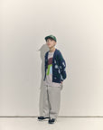 Main Story - jacquard cardigan - navy jumbo splodge