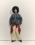 Main Story - sporty knit sweater - grey melange stripe