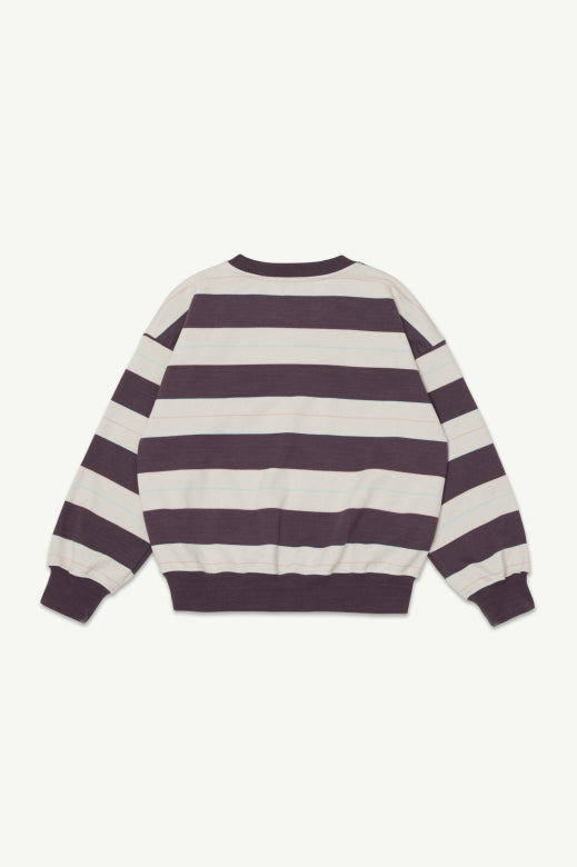 Main Story - bubble fleece sweatshirt - conker stripe