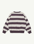 Main Story - bubble fleece sweatshirt - conker stripe