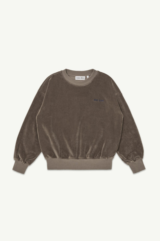 Main Story - bubble velours sweatshirt - roast