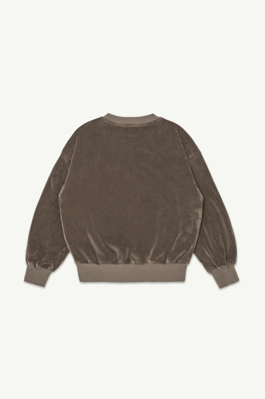 Main Story - bubble velours sweatshirt - roast