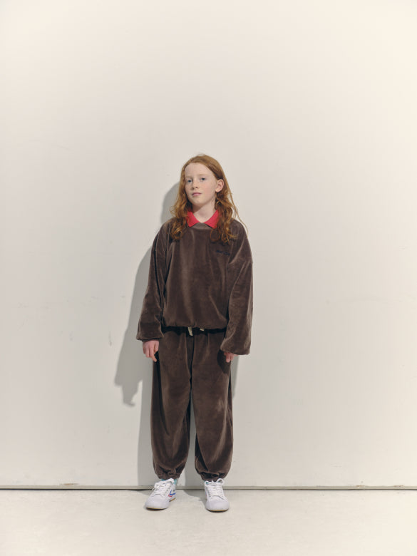 Main Story - bubble velours sweatshirt - roast