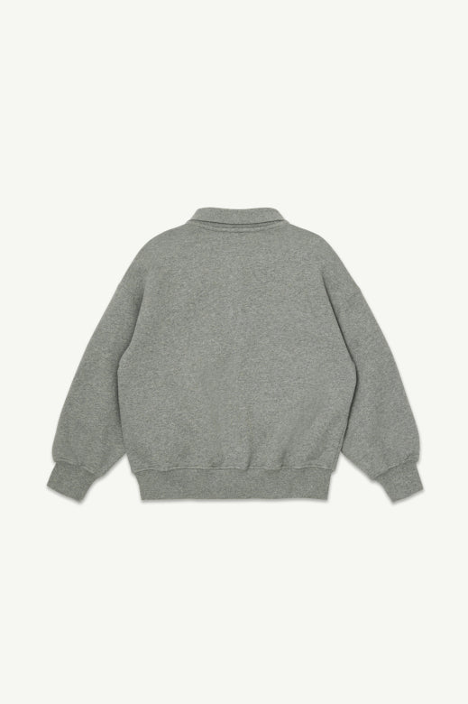 Main Story - polo fleece sweatshirt - grey melange