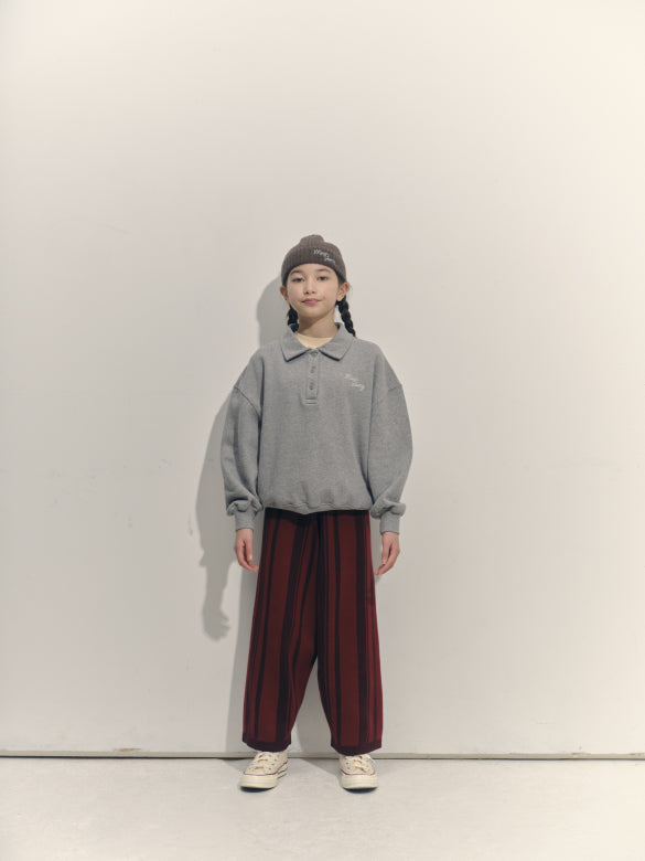 Main Story - polo fleece sweatshirt - grey melange